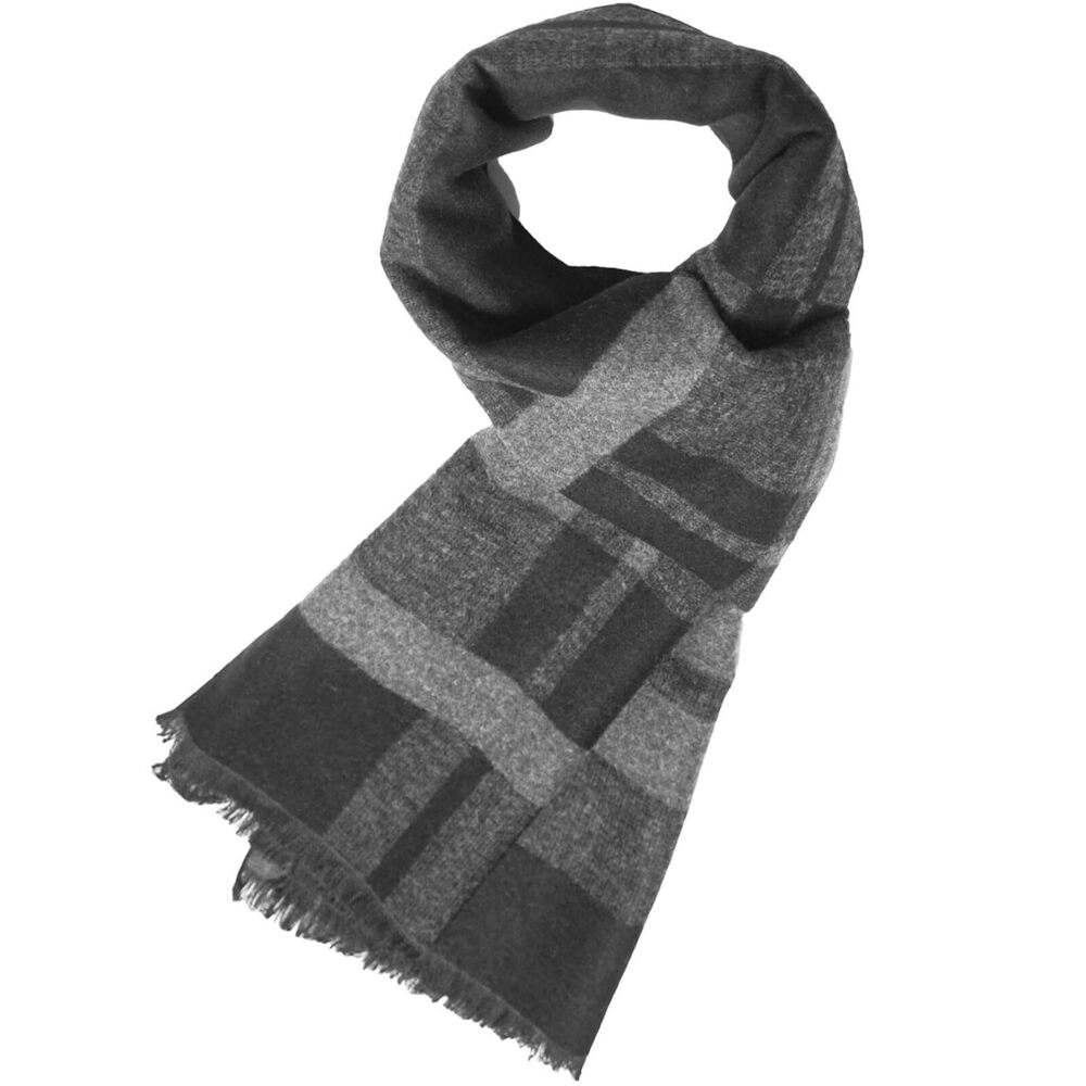 5114 Cashmere Winter Scarf Soft Warm Wool Scarves Plaid Tassel Scarf 02
